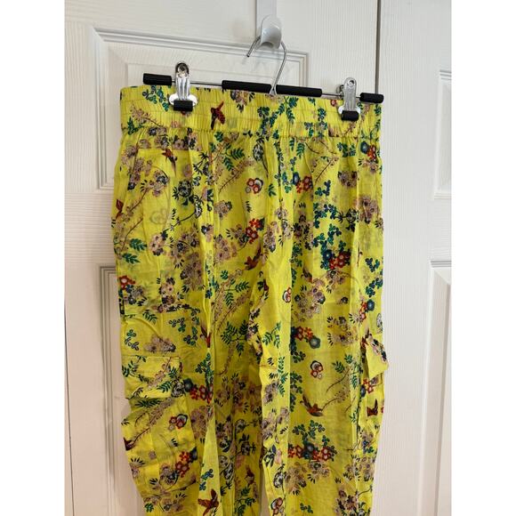 New- Boho Indie Resort Floral Print Jogger Pants – Size Medium - Picture 3 of 7
